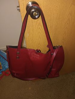 Calvin Klein Red Leather Shoulder Bag Like New Pick Up In Florence