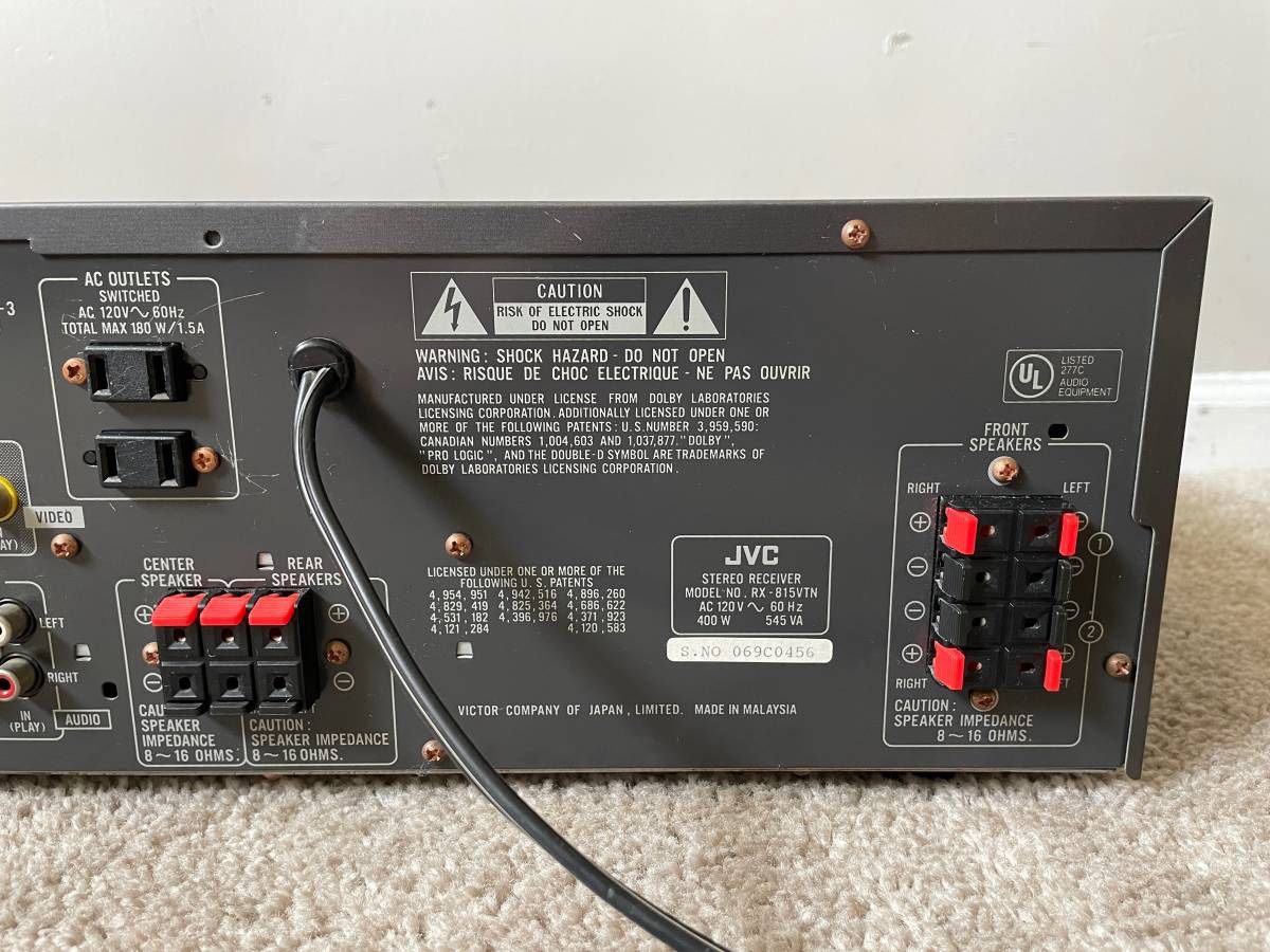 JVC RX-815V 5.1 Home Theater Surround Receiver