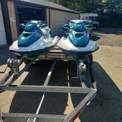 Two 1997 Jet Skis  And Trailer 