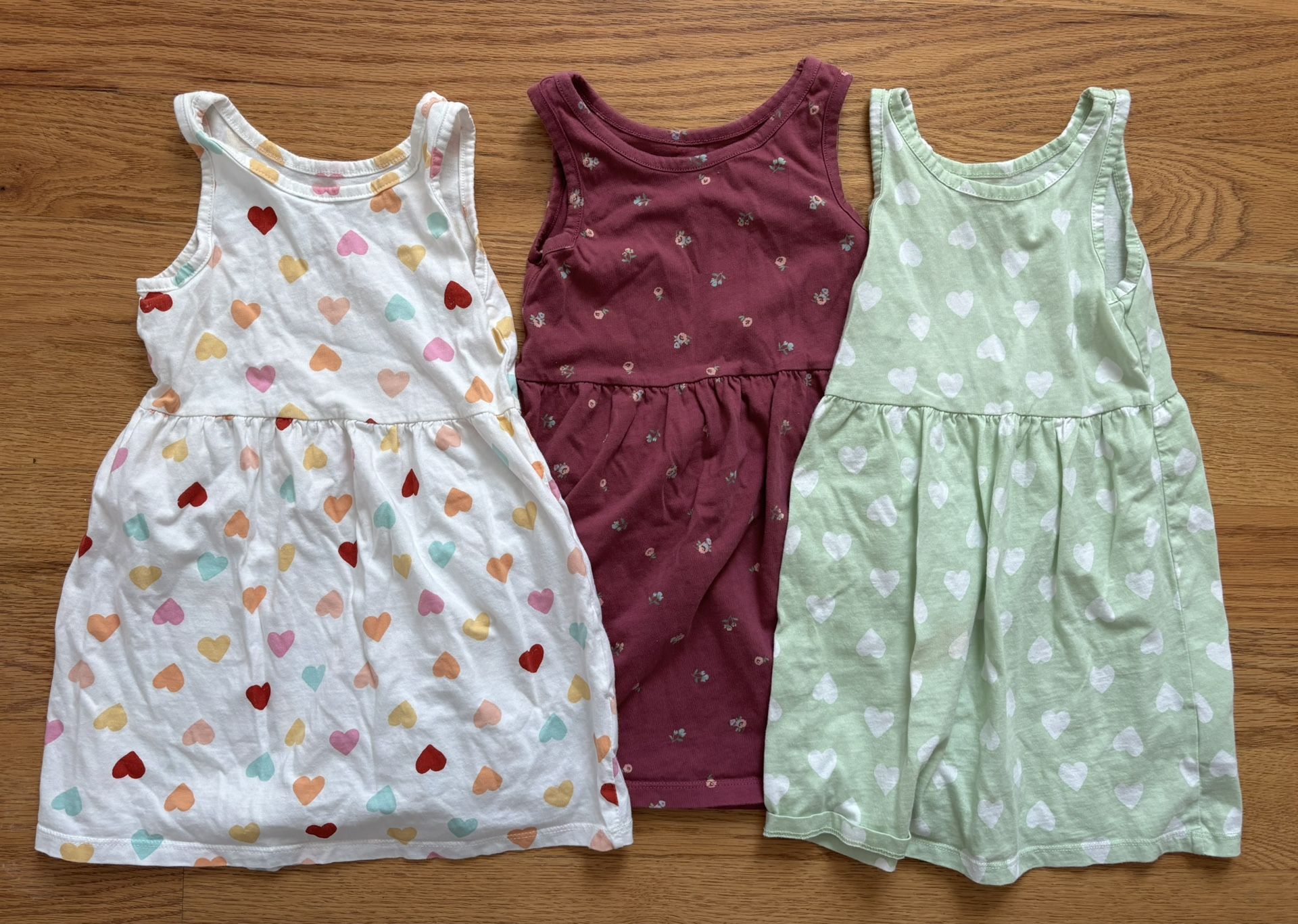 3 Toddler Girl’s H&M Sleeveless Soft Cotton Printed Ladybug Dresses - 4T