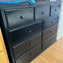 9 Drawer Black Pine 