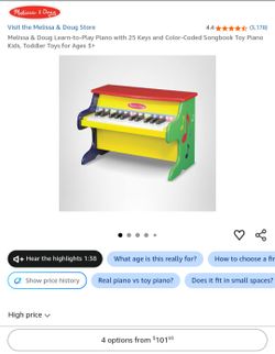 Melissa & Doug toddler piano - $60 OBO