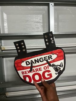 Battle beware of dog protective backplate for football