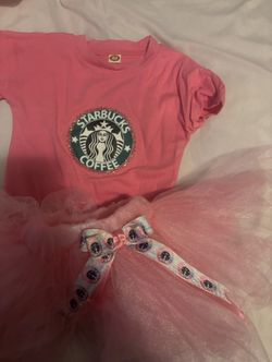 starbucks baby girl tutu 6m 