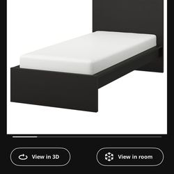 Twin Bed Frame With Slated Bed Base