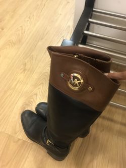Michael Kors Leather Winter Boots 7.5 size