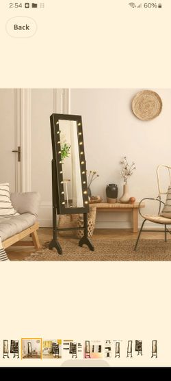 Standing Jewelry Box Mirror That Lights Up