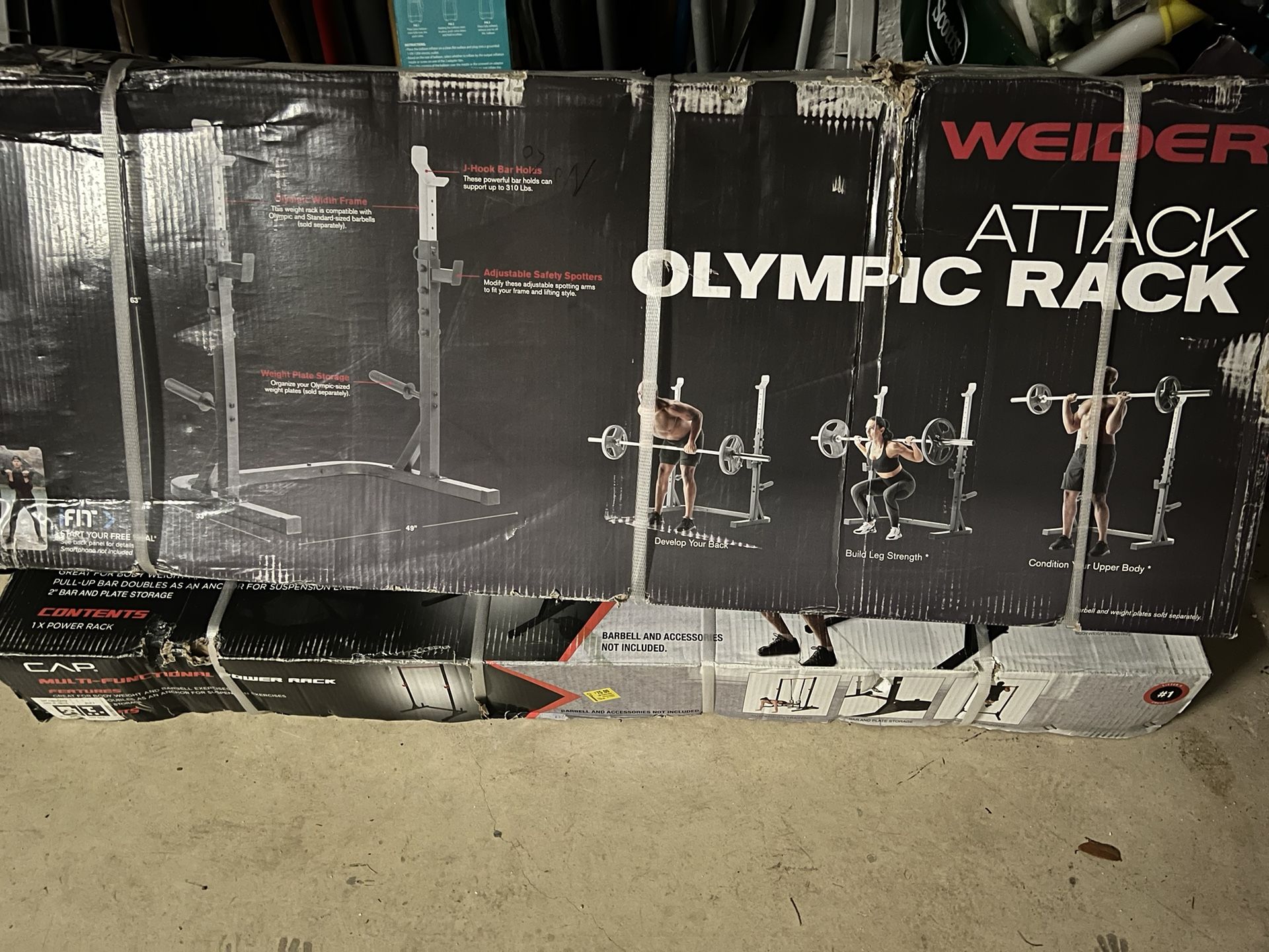 weider attack olympic rack