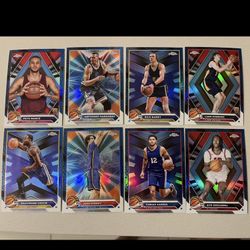 8 NBA Blue Refractor Cards - Giddey, Draymond, Rookies 