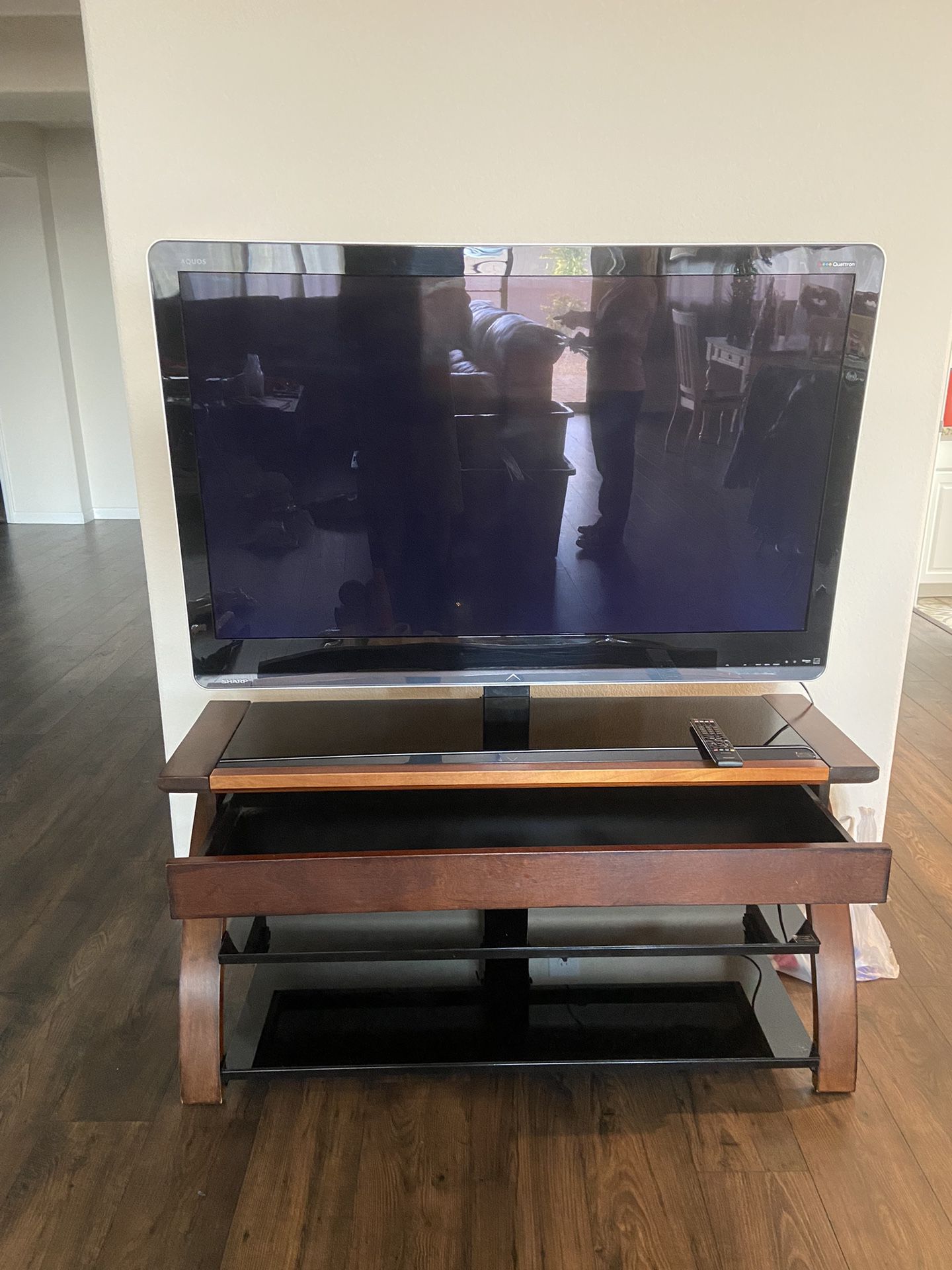 SHARP QUATTRON TV WITH STAND 