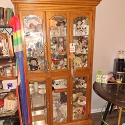 Glass Hutch Cabinet