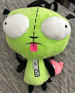 Nickelodeon Invader Zim Gir With Piggy 15 Inch Plush Backpack