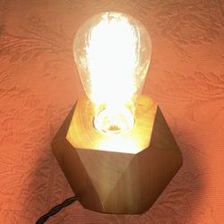 Wooden Mid Century Style Wooden Lamp 