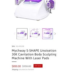 Body sculpting Machine With laser pads.
