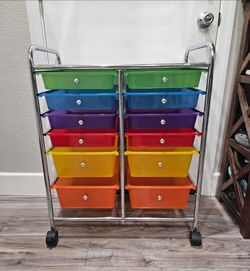 12-Drawer Rolling Storage Cart
