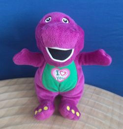 Vintage 2007 Barney The Singing Purple Dinosaur 10" Plush