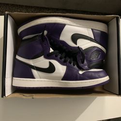 Jordan 1 Retro Court Purple (Size 9 1/2)