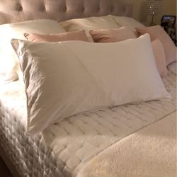 2 New White Ca l King Pillow Shams Very Soft Cotton Never Used