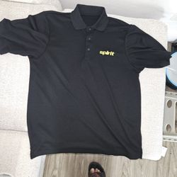 2 Spirit Airlines Polo Shirts (Mens Size: L)