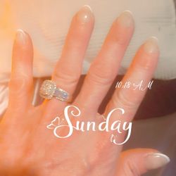 Princess Cut White Gold 2 Carat Natural Diamonds