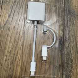 SD Card Reader for iPhone iPad, Dual Connector (Lightning&USB-C) Micro SD Memory Card Reader