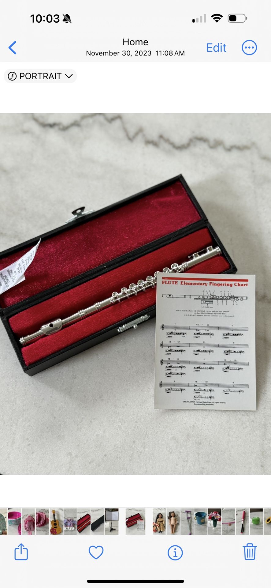 American Girl Doll Flute 