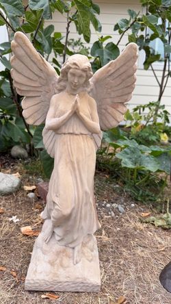 Vintage 1997 Art Line Praying Angel Garden Statue (21.75" Tall)
