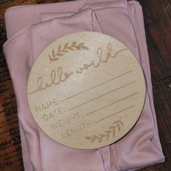 Hello World Wooden Plaque