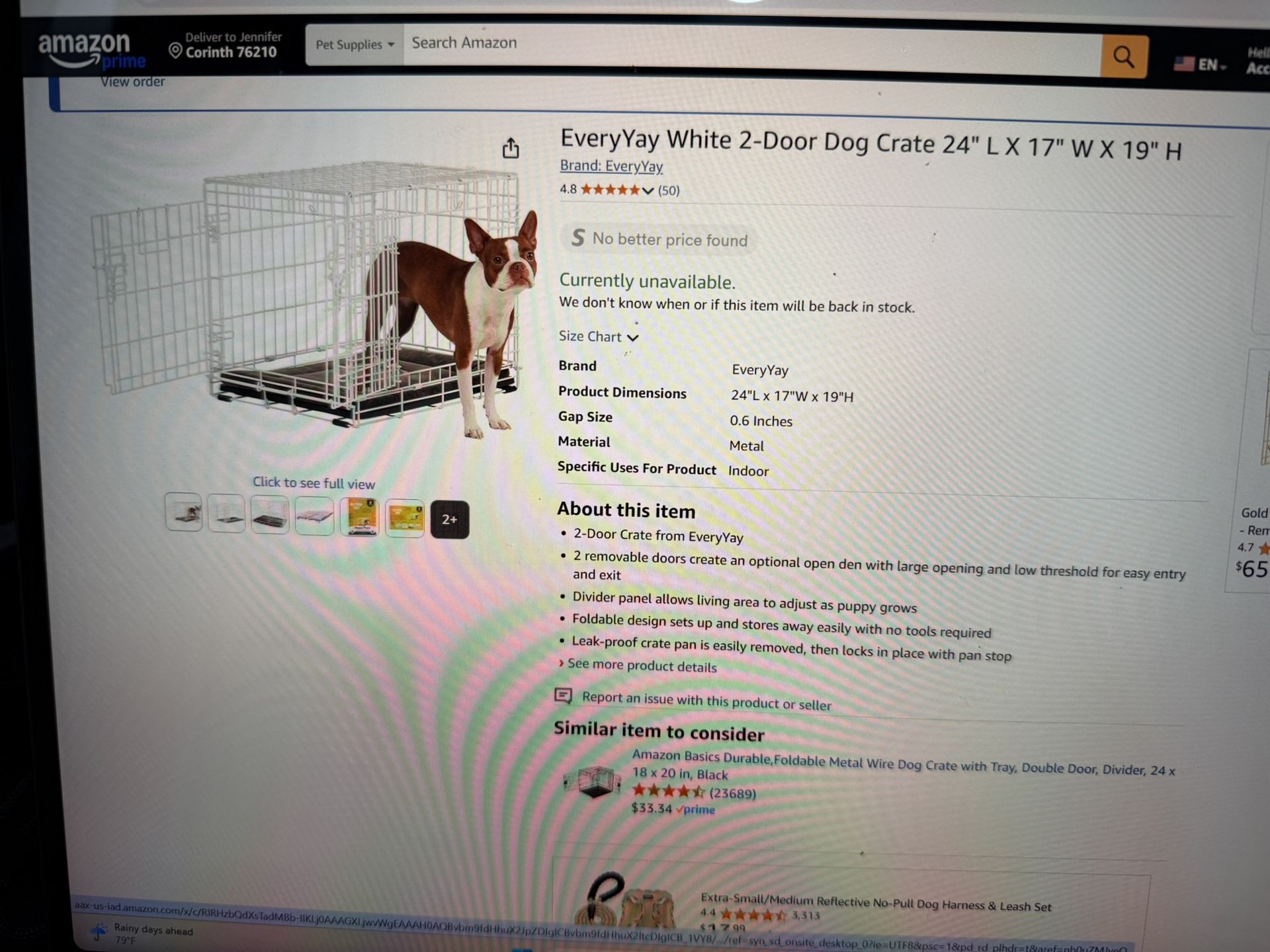 EveryYay White 2-Door Dog Crate