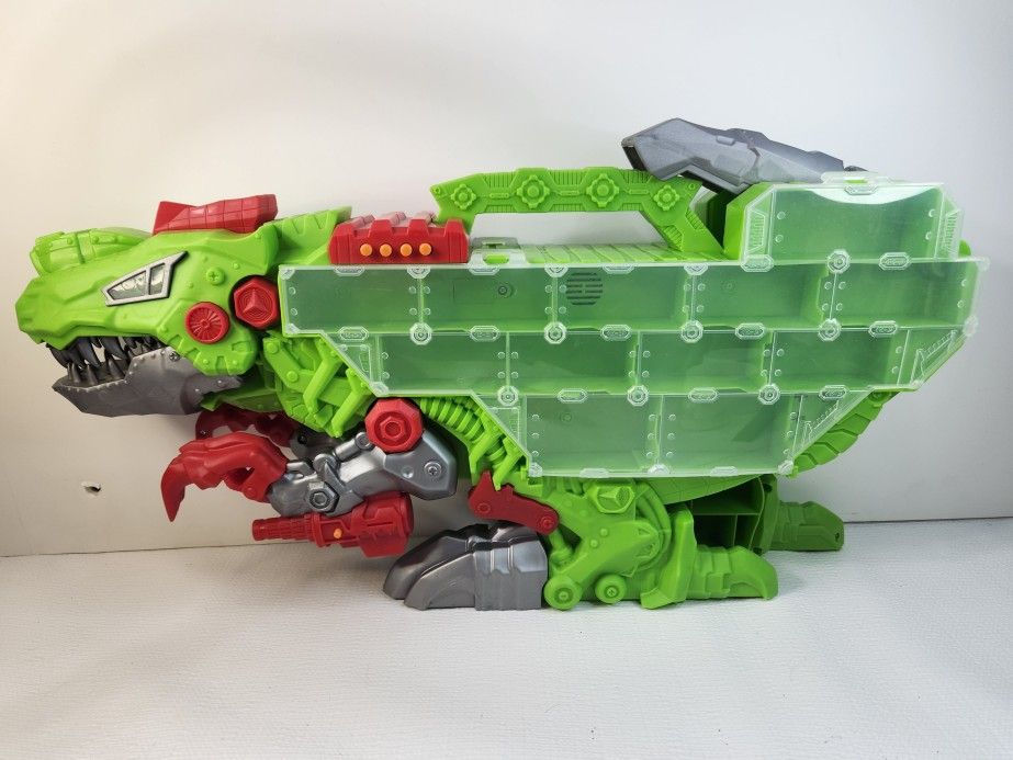 Kid Connection Dinosaur T-Rex Transporter Toy Car Carrier Case with light & sound