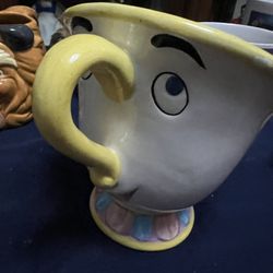 Vintage Beauty and the Beast CHIP teacup Bank 