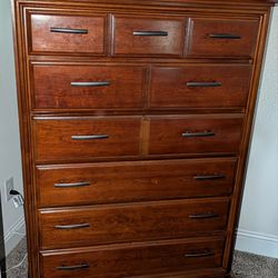 Dresser: 9-drawer cherry wood