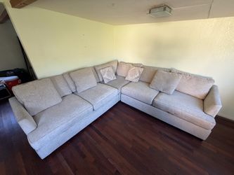 Crate & Barrel Lounge L Shaped Sofa (Gray)