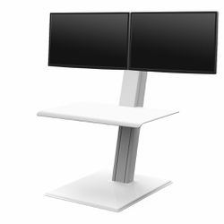Sit/Stand Desk | Humanscale-QuickStand Eco, white, dual monitor