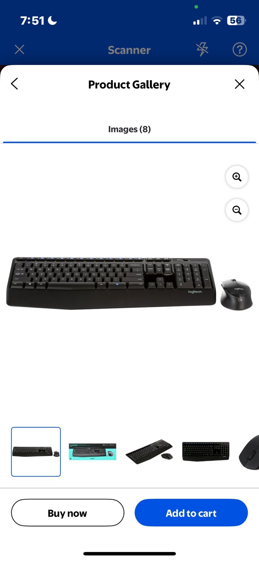 Logitech MK345 Wireless Combo with Full-Size Keyboard and Right-Handed Mouse -