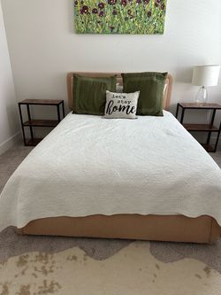 Upholstered Bed Frame with Headboard