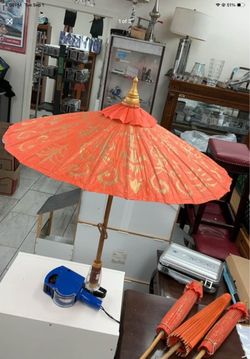 Decorative Asian Paper Parasol Umbrella