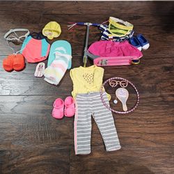 Our Generation doll sports, fun and games outfits and accessories