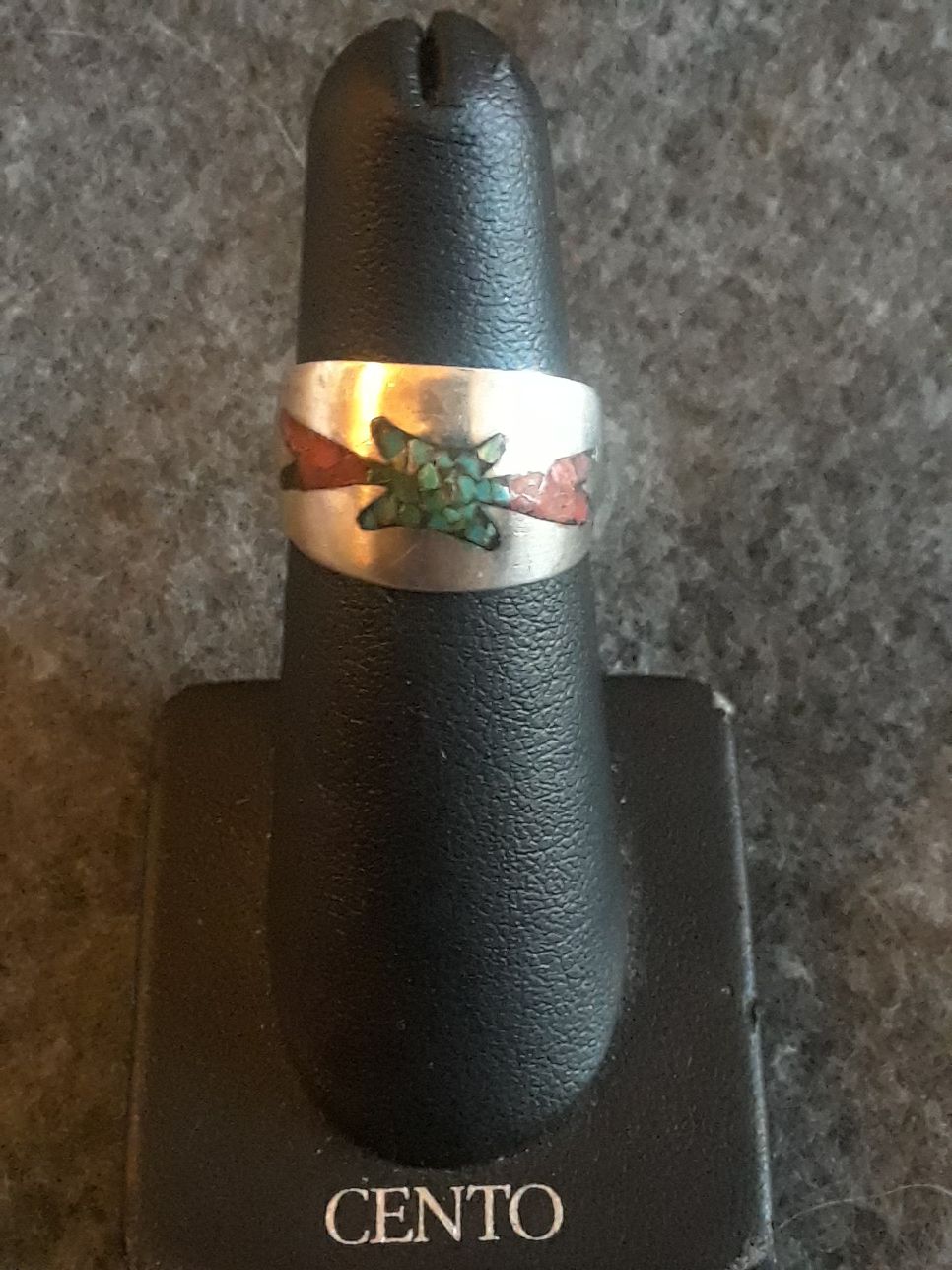 Sterling turquoise inlay ring