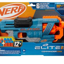 Nerf Elite 2.0 Commander RD-6 Dart Blaster, 12 Darts, 6-Dart Rotating Drum, Outdoor Toys, Great Holiday for Kids, Ages 8 and Up

