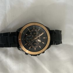 Men’s Michael Kors Oversized Theroux Black-tone Watch 