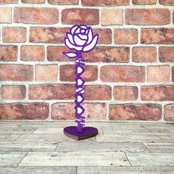 Personalized Wooden Flower 