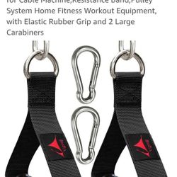 Heavy Duty Gym Exercise Handles Attachment for Cable Machine,Resistance Band,Pulley System Home Fitness Workout Equipment, with Elastic Rubber Grip an
