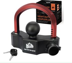 METOWARE Universal Trailer Hitch Locks, Adjustable Heavy-Duty Trailer Coupler Ball Locks Fit 1-7/8 Inch, 2 Inch, 2-5/16 Inch Couplers With 2 Keys