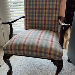 Antique Professionally Upholstered Armchair