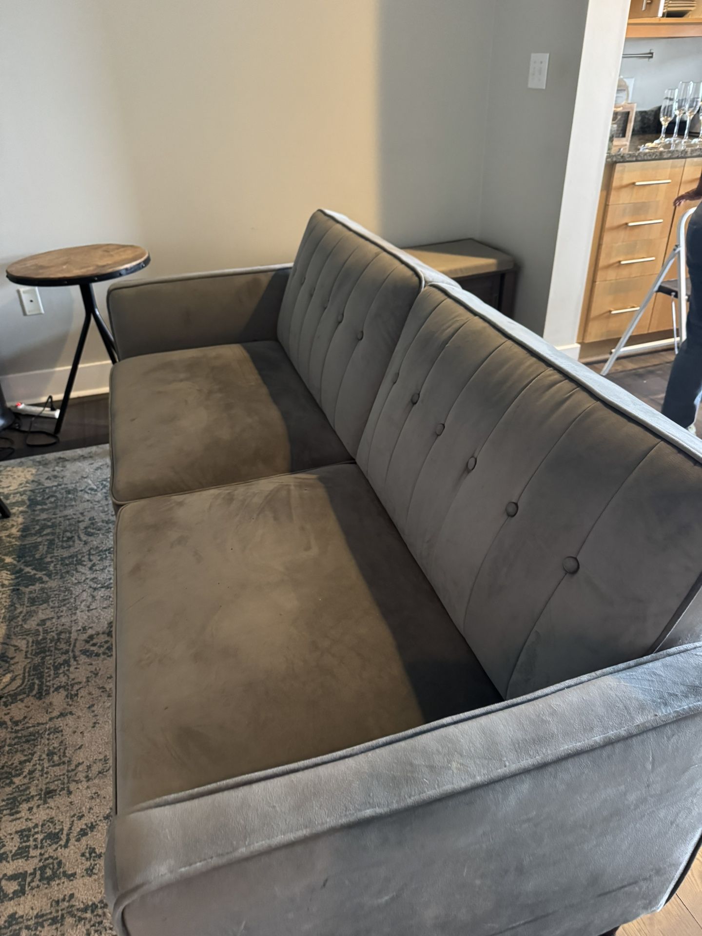 GRAY FUTON COUCH