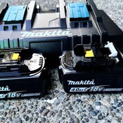 Makita 18V 2 X 4.0Ah, Dual Charger, NEW