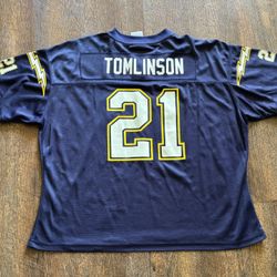 Womens Chargers Crop Top Tomlinson Jersey