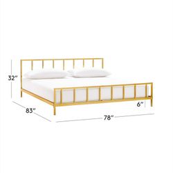 CB2 Alchemy King Sized Bed Frame (original Version No Longer Sold In Stores)