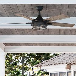 52-IN HB BLK LED CEILING FAN